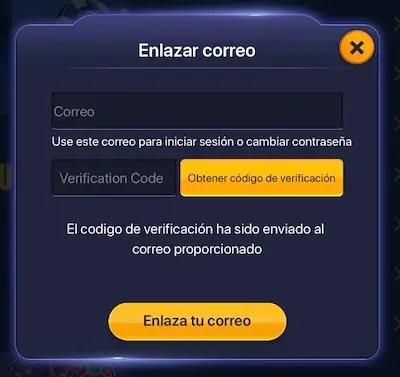 Enlazar e-mail PokerBros