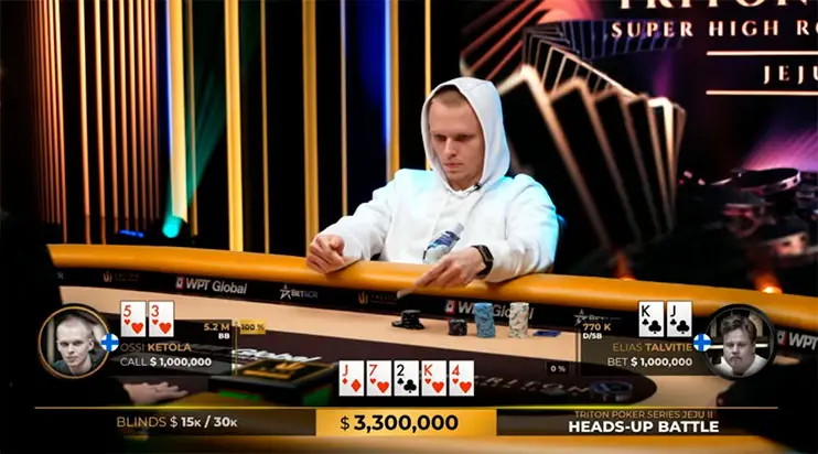 Осси «Monarch» Кетола доехал раннер-раннер флеш против Элиаса Талвитие