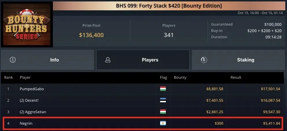 Cobro de Iv&aacute;n Vilchez en GGPoker