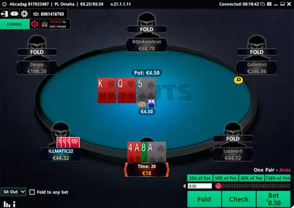 Guts Poker Omaha Table En