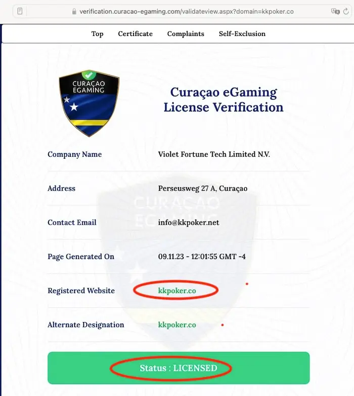 Licencia KKPoker Global