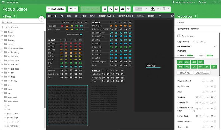 HUD and popup editor