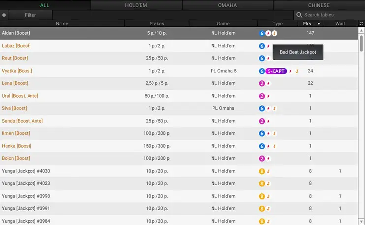 Pokerdom кеш-лобби