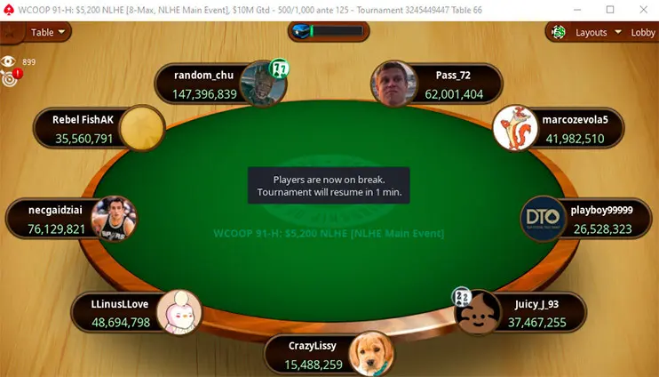 WCOOP 2021 ME Final Table