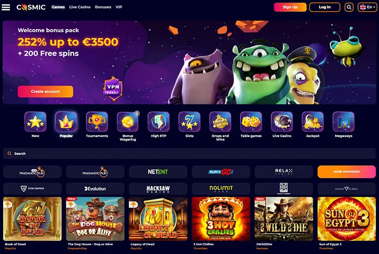 Cosmic Slot Casino Site