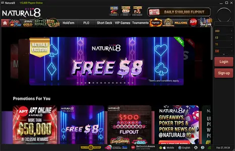 Natural8 Poker Main Lobby Lat