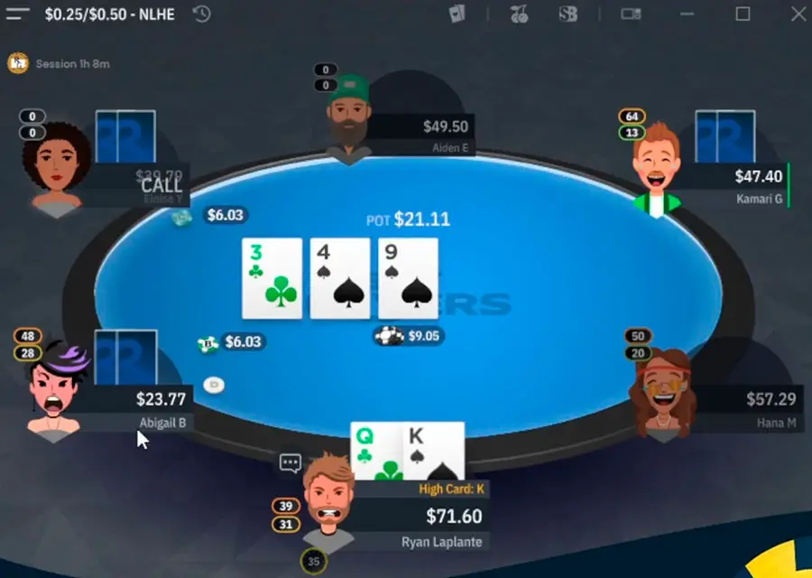 Bet Rivers Poker стол