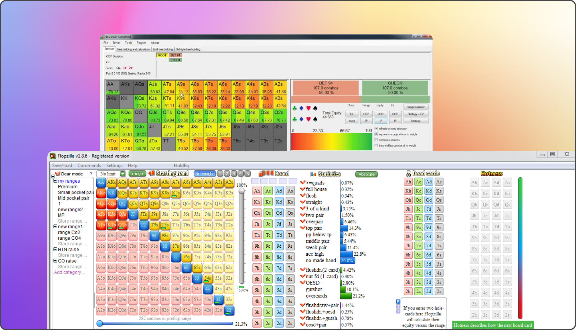 Import preflop ranges from flopzilla, piosolver