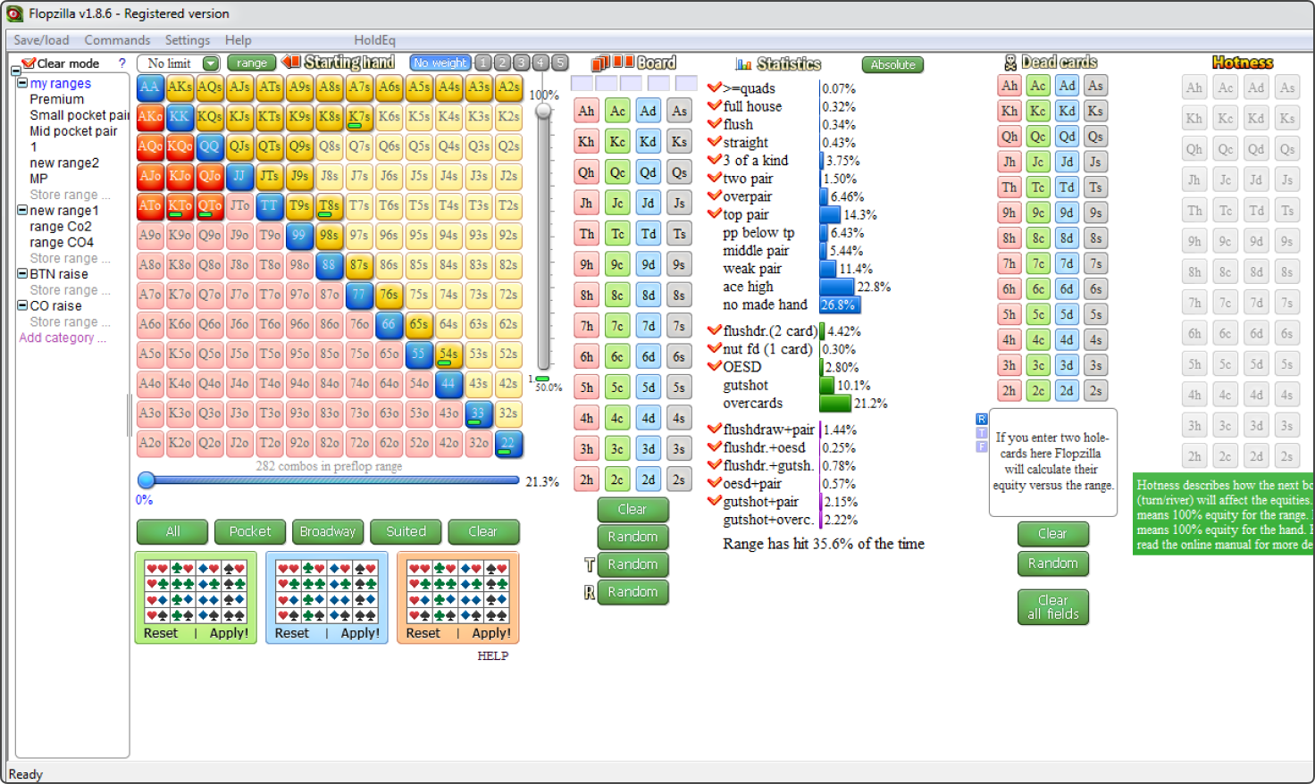 Import preflop ranges from flopzilla, piosolver