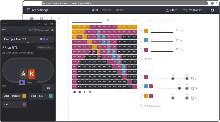 FreeBetRange app preview on mobile